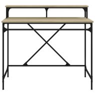 Бюро, дъб сонома, 100x50x90 см, инженерно дърво и желязо