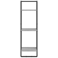 Комплект рафтове за стена 6 части сив сонома инженерно дърво