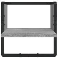 Комплект рафтове за стена 6 части сив сонома инженерно дърво