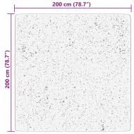 Килим HUARTE с къс косъм, мек и миещ се, кремав, 200x200 см