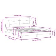 Рамка за легло без матрак Hvar, светлосива, 180x200 см, плат