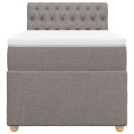 Боксспринг легло с матрак, таупе, 80x200 см, плат