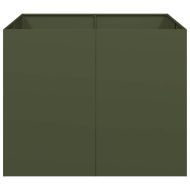 Кашпа, маслиненозелена, 100x100x80 см, стомана