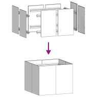Кашпа, маслиненозелена, 100x100x80 см, стомана