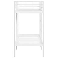 Двуетажно легло без матрак Бяло 75x190 cm Стомана