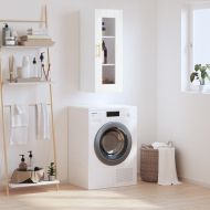 Стенен шкаф бял 34,5x34x90 см