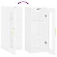 Стенен шкаф бял 34,5x34x90 см