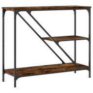 Конзолна маса, опушен дъб, 88,5x30x75 см, инженерно дърво