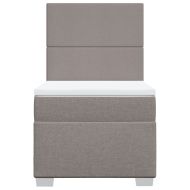 Боксспринг легло с матрак, таупе, 100x200 см, плат