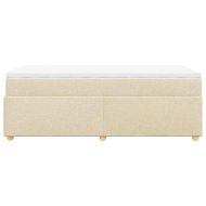 Боксспринг легло с матрак, кремаво, 100x200 см, плат