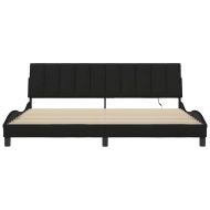 Рамка за легло без матрак Hanko, черна, 200x200 см, плат
