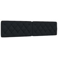 Рамка за легло без матрак, черна, 200x200 см, плат