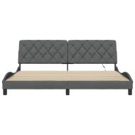 Рамка за легло със светодиод без матрак, 200x200 см, плат