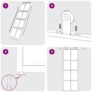 Плъзгаща се врата матирано ESG стъкло и алуминий 76x205 см бяла