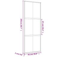 Плъзгаща се врата 76x205 см прозрачно ESG стъкло и алуминий