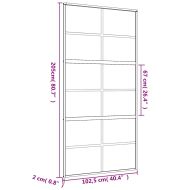 Плъзгаща се врата 102,5x205 см прозрачно ESG стъкло и алуминий