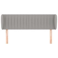 Горна табла за легло с уши, светлосива, 147x23x78/88 см, плат