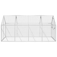 Волиера, сребриста, 1,79x4x1,85 м, алуминий