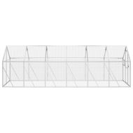 Волиера, сребриста, 1,79x6x1,85 м, алуминий