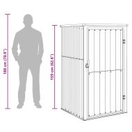 Градинска барака, сива, 88x89x161 см, поцинкована стомана