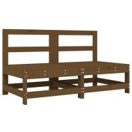 Градински лаундж комплект, 6 части, меденокафяв, бор масив