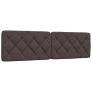 Рамка за легло без матрак, тъмнокафява, 180x200 см, плат