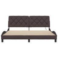 Рамка за легло със светодиод без матрак, 180x200 см, плат