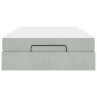 Рамка за легло с матрак Светлосиво 120 x 200 cm Кадифе