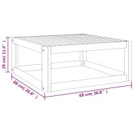 Маса за кафе, 68x68x29 см, акациево дърво масив