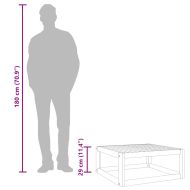 Маса за кафе, 68x68x29 см, акациево дърво масив