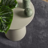 Килим HUARTE с къс косъм, мек и миещ се, антрацит, Ø 100 см