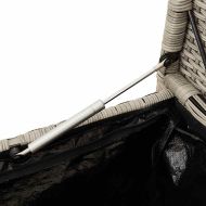 Градинска пейка за съхранение с възглавница Светло сиво