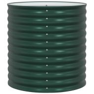 Градинска повдигната леха Зелен 80 x 80 x 81 cm Стомана