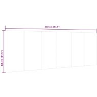 Стенна табла за легло дъб сонома 240x1,5x80 см инженерно дърво