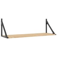 Стенни рафтове, 2 бр., дъб сонома, 80x25x25,5 см, инженерно дърво