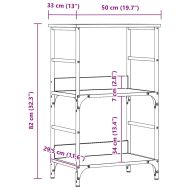 Библиотека, дъб артизан, 50x33x82 см, инженерно дърво