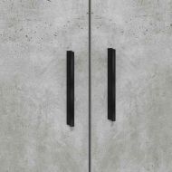 Легло с място за съхранение със съхранение Циментено сиво 90 cm