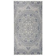 Градински плоскотъкан килим, 80x150 см, синя шарка