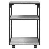 Стойка за принтер 3 нива сив сонома 43x48x64 см инженерно дърво