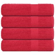 Кърпи за баня 4 бр. FROGN Червени 100x150 см 100% Памук