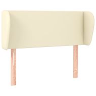 Горна табла с уши, кремава, 103x23x78/88 см, изкуствена кожа