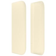 Горна табла за легло, кремава, 103x16x78/88 см, изкуствена кожа