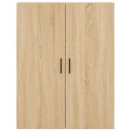 Висок шкаф, дъб сонома, 69,5x34x180 см, инженерно дърво