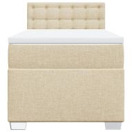 Боксспринг легло с матрак, кремава, 80x200 см, плат