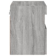 Стенен ТВ шкаф с LED осветление, сив сонома, 40x30x40 см