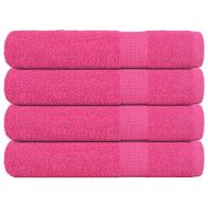 Кърпи за сауна 4 бр. FROGN Розови 80x200 см 100% Памук