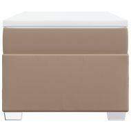 Боксспринг легло с матрак, капучино, 90x200 см, изкуствена кожа