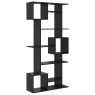 Шкаф за книги Черен дъб 92 x 29 x 188 см Инженерно дърво