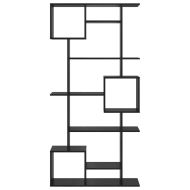 Шкаф за книги Черен дъб 92 x 29 x 188 см Инженерно дърво