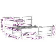 Рамка за легло с таблото Кафяво 200 x 200 cm Инженерно дърво